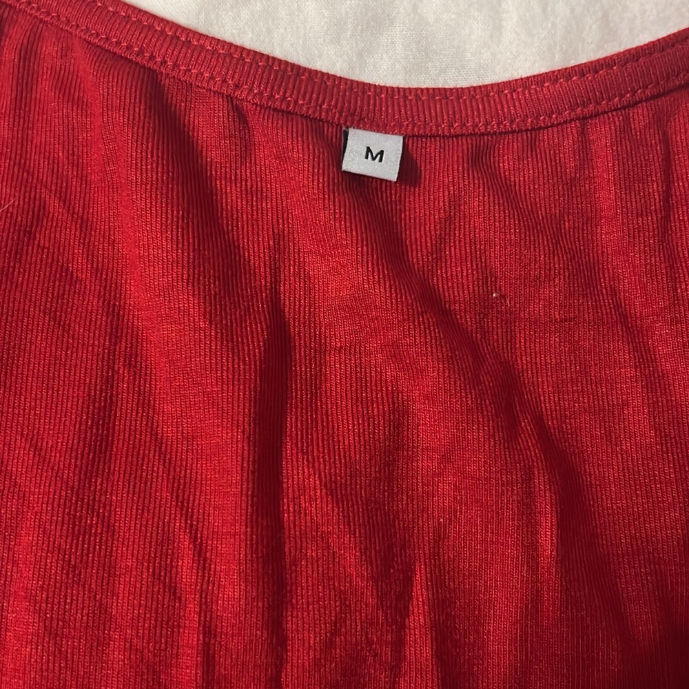 Elegant Women's Long Sleeve Top- Red - Picture 2 of 3